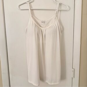 32 Degrees White Cami Top With Built In Bra Sz M EUC